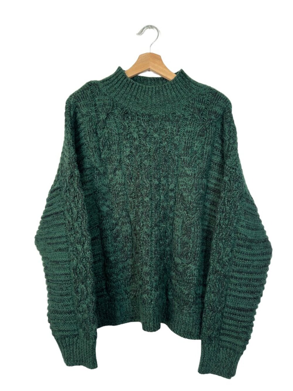 Margeaux & Ellie Women's Cable Knit Sweater Mock Neck XL Cozy Comfy Warm Fall